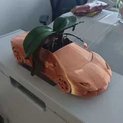 Lamborghini Aventador flowerpot with exhaust drainage