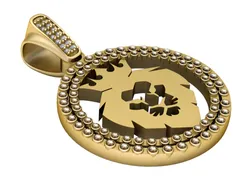 LION FACES PENDANT 3D Print Model in Pendants 589410