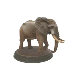 Majestic African Elephant Figurine Wildlife Sculpture 3D Print Model in Animals 590988