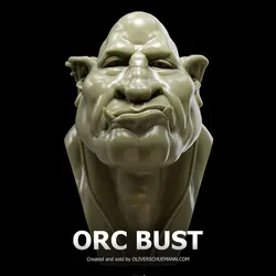 Modern Orc bust