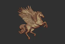 Pegasus bas relief 3D Print Model in Sculpture 591272