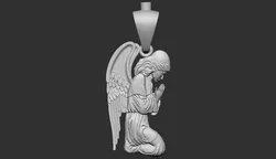 Praying Angel Pendant 3D Print Model in Pendants 590965