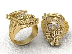 SKULL FACES PENDANT 3D Printable Model 3D Print Model in Rings 589944