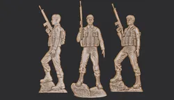 Soldier Bas Relief 3D Print Model in Sculpture 589268