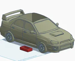 Subaru WRX STI Blobeye flowerpot with exhaust drainage