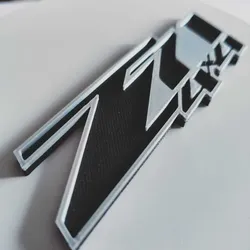 Z71 Off-Road Side Emblem for Chevrolet Silverado / Tahoe / Suburban - STL + Multicolor 3MF