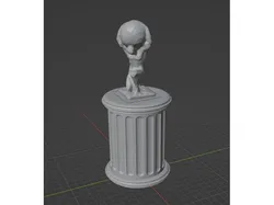 Atlas with column-shaped Box