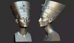 Bust of  Nefertiti 3D Restored printable model