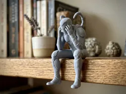 ¡Figura triste de Blue Beetle sentado en el borde! - Modelo de impresión 3D gratuito