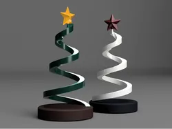 Glowing LED Spiral Christmas Tree – Two Variants