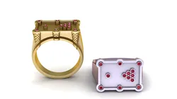 Gold mens statement ring 3D Print Model in Rings 593467