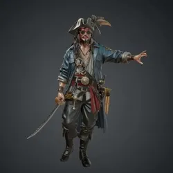 Jack Sparrow - Urban Pirate Gangster Style 3D Printable Figure (Fan Art)