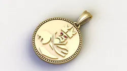 ROUND LION KING PENDANT 3D Print Model in Pendants 592067