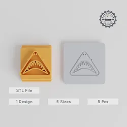 Shark Stamp Tile Set, 5 Sizes, Perfect for Clay & Cookies, Sea Predator Motif, Ocean Beast Design