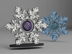Snowflake with Christmas Ornament