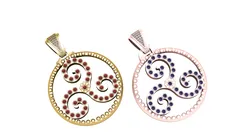 Floral Diamond Pendant 3D Print Model in Pendants 595681