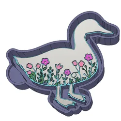 freshie floral duck STL Mold Housing for Silicone & Resin