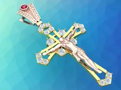 Jesus pendant - Cross Pendant - God Pendant N935430 3D Print Model in Pendants 596403