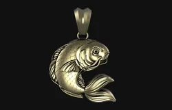 Koi fish pendant 3D Print Model in Pendants 594577