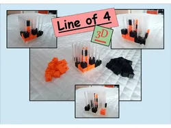 Line of 4 3D