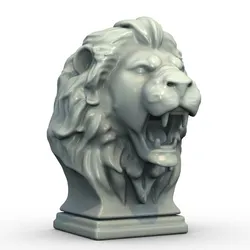 Lion Head Bust