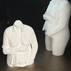 Pregnant Woman Torso | Maternity Figure wearing shirt | Modern Statue |