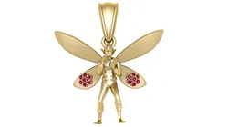 Ruby Bee Necklace Pendent