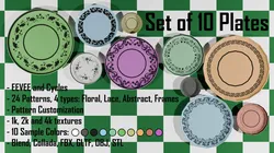 Set of 10 Plates