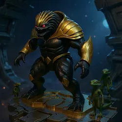 3D printer bestanden | 3MF | Lizard Warrior figure