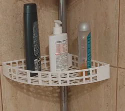 Bathroom shower corner shelf