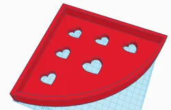 Bathroomshelf with hearts