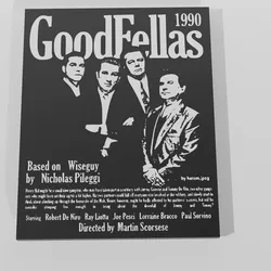 Good Fellas Poster Decorative - Decor Wall Art Multicolor