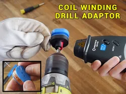 Hex drill adaptor for generator coil winding