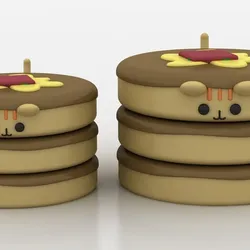 Kawaii Pancake Cat 3D printable  Model