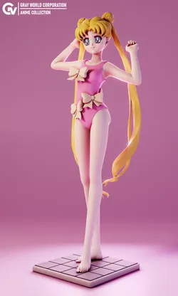 Sailor Moon Swimsuit Sailor Moon 3D Print Model in Woman 512859
