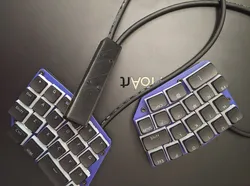 Split Keyboard with hand wired hot swap socket seats