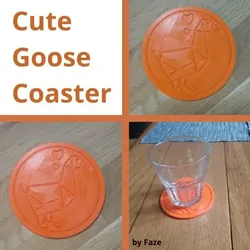 مجاني Home Decorations & Ornaments STL تنزيل - Cute goose coaster - Faze