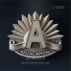 ANZAC APPEAL 3d stl files for CNC