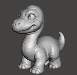 Chibi Style Brachiosaurus - 3D Figure / Chibi -Style Brachiosaurus - 3D Figure