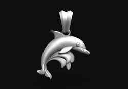 Dolphin pendant 3D Print Model in Pendants 514288