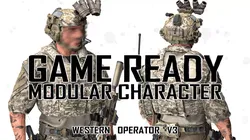 GAME READY RIGGED WESTERN SPECIAL OPERATIONS CHARACTER V3 Low-poly 3D model