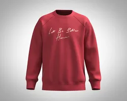 Men Sweatshirt - Script Slogan Lettering