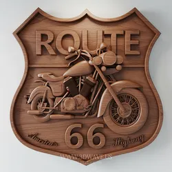ROUTE 66 3d stl files for CNC