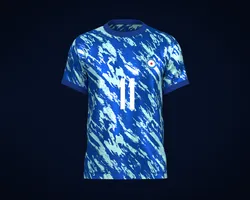 Soccer Football Sky Blue with Bule Jersey Player-11