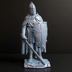 Temple Knight Statue