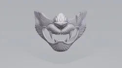 Tiger Style Oni Mask Design No.02