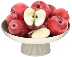 White bowl of apples