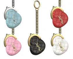 Coin Keyring Bag in Quilted Leather