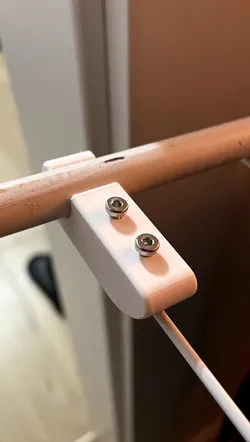 Drying rack clip: 12mm tube, M3 screws