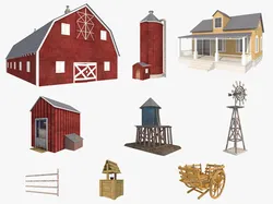 Farm Scene Low-poly